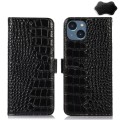 Skórzane Etui Pokrowiec RFiD do iPhone 15 Plus czarne