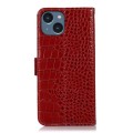 Skórzane Etui Pokrowiec RFiD do iPhone 15 Plus czerwone