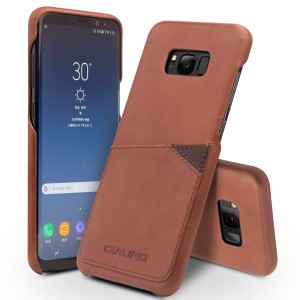 Skórzane Etui Pokrowiec QIALINO Samsung Galaxy S8 Plus brązowe 