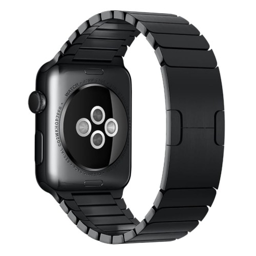 Stalowa Bransoleta Panelowa do Apple Watch 42mm/44mm/45mm - czarna