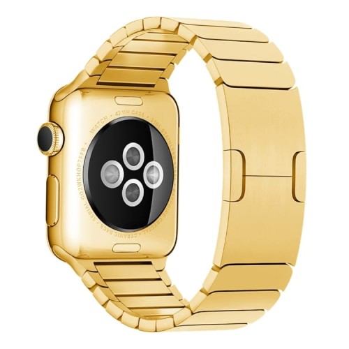 Regulowana Stalowa Bransoleta Panelowa do Apple Watch 42mm/44mm/45mm złota