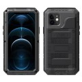Pancerne Etui Metalowe Silikon Szkło do iPhone 12 Mini czarne