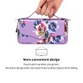 POLA Etui Portfel Pokrowiec do iPhone 15 fioletowe w kwiaty
