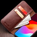 QIALINO Eleganckie Skórzane Etui Pokrowiec do iPhone 15 brązowe