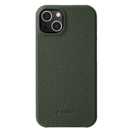 MELKCO Skórzane Etui Obudowa Plecki do iPhone 15 zielone