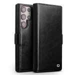 QIALINO Eleganckie Skórzane Etui do Samsung Galaxy S22 Ultra czarne