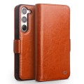 QIALINO Eleganckie Skórzane Etui do Samsung Galaxy S22+ brązowe jasne