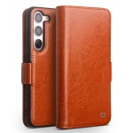 QIALINO Eleganckie Skórzane Etui do Samsung Galaxy S22+ brązowe jasne