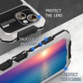 R-Just Metalowo Silikonowe Pancerne Etui Antywstrząsowe z do iPhone 15 Plus srebrne