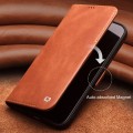 QIALINO Skórzane Etui Pokrowiec iPhone 12 / 12 Pro brązowe