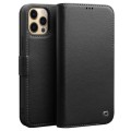 QIALINO Skórzane Etui Pokrowiec iPhone 12 / 12 Pro czarne