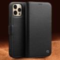 QIALINO Skórzane Etui Pokrowiec iPhone 12 / 12 Pro czarne