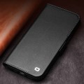 QIALINO Skórzane Etui Pokrowiec iPhone 12 / 12 Pro czarne