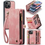 Pokrowiec Magnetyczne Etui Portfel CASEME do iPhone 15 Plus różowe