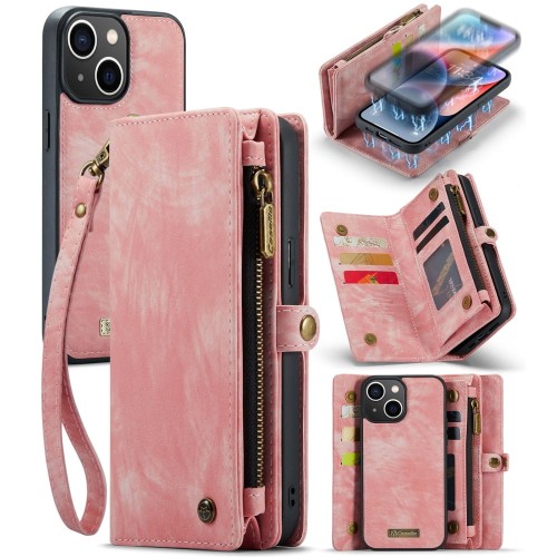 Pokrowiec Magnetyczne Etui Portfel CASEME do iPhone 15 Plus różowe
