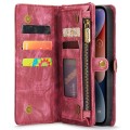 Pokrowiec Magnetyczne Etui Portfel CASEME do iPhone 15 Plus czerwone