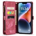 Pokrowiec Magnetyczne Etui Portfel CASEME do iPhone 15 Plus czerwone