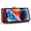 Pokrowiec Magnetyczne Etui Portfel CASEME do iPhone 15 Plus czerwone