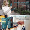 Pokrowiec Magnetyczne Etui Portfel CASEME do iPhone 15 Plus zielony