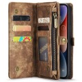 Pokrowiec Magnetyczne Etui Portfel CASEME do iPhone 15 Plus brązowy
