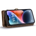 Pokrowiec Magnetyczne Etui Portfel CASEME do iPhone 15 Plus brązowy