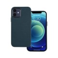 Skórzane Etui Plecki Obudowa iPhone 12 Mini zielone