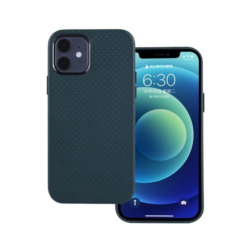 Skórzane Etui Plecki Obudowa iPhone 12 Mini zielone