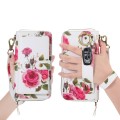 POLA Etui Portfel Pokrowiec do iPhone 15 Plus biały w kwiaty