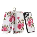 POLA Etui Portfel Pokrowiec do iPhone 15 Plus biały w kwiaty