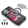 POLA Etui Portfel Pokrowiec do iPhone 15 Plus czarny w kwiaty