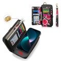 POLA Etui Portfel Pokrowiec do iPhone 15 Plus czarny w kwiaty