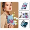 POLA Etui Portfel Pokrowiec do iPhone 15 Plus niebieski w kwiaty