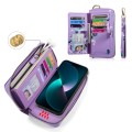 POLA Etui Portfel Pokrowiec do iPhone 15 Plus fioletowy w kwiaty