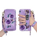 POLA Etui Portfel Pokrowiec do iPhone 15 Plus fioletowy w kwiaty