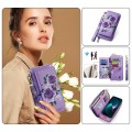 POLA Etui Portfel Pokrowiec do iPhone 15 Plus fioletowy w kwiaty
