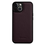MELKCO Skórzane Etui Obudowa Plecki do iPhone 15 Plus fioletowe