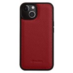 MELKCO Skórzane Etui Obudowa Plecki do iPhone 15 Plus czerwone