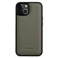 MELKCO Skórzane Etui Obudowa Plecki do iPhone 15 szare