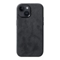 Zamszowe Eleganckie Etui Obudowa Plecki MagSafe do iPhone 13 ciemne szare