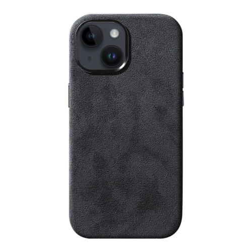 Zamszowe Eleganckie Etui Obudowa Plecki MagSafe do iPhone 13 ciemne szare