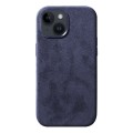 Zamszowe Eleganckie Etui Obudowa Plecki MagSafe do iPhone 13 fioletowe