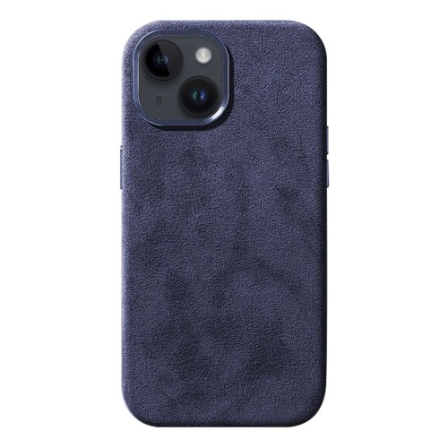 Zamszowe Eleganckie Etui Obudowa Plecki MagSafe do iPhone 13 fioletowe