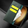 QIALINO Eleganckie Matowe Skórzane Etui do Samsung Galaxy S22+ zielone