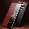 QIALINO Skórzane Etui Smart Cover do Huawei Mate 50 Pro brązowe