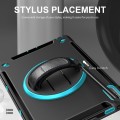 Czarno-miętowe Pancerne Etui z Uchwytem do Lenovo Tab P11 2 generacja