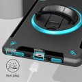 Czarno-miętowe Pancerne Etui z Uchwytem do Lenovo Tab P11 2 generacja