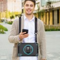 Czarno-miętowe Pancerne Etui z Uchwytem do Lenovo Tab P11 2 generacja
