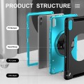Czarno-miętowe Pancerne Etui z Uchwytem do Lenovo Tab P11 2 generacja