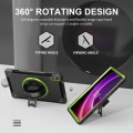 Czarno-Zielone Pancerne Etui z Uchwytem do Lenovo Tab P11 2 generacja