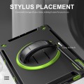 Czarno-Zielone Pancerne Etui z Uchwytem do Lenovo Tab P11 2 generacja